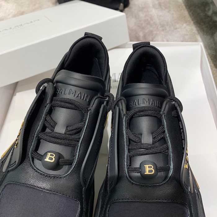 Balmain B-Bold Low-Top Black Gold