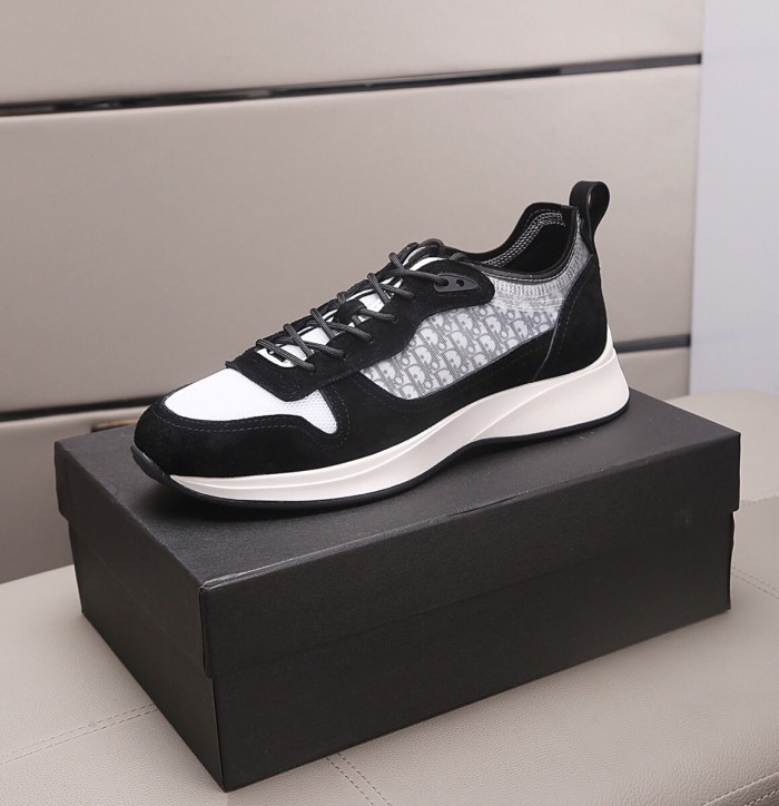 Dior B25 Oblique Runner Sneaker Black Suede