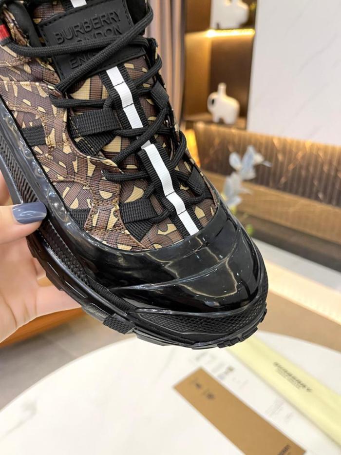 Burberry Arthur Monogram Print Black Bridle Brown