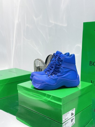 Bottega Veneta Puddle Bomber Lace-up Rubber And Shell Boots 6