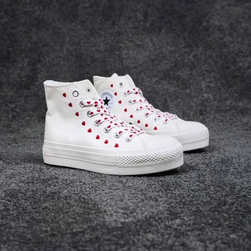 Converse Chuck Taylor All-Star Lift Hi White Red (W)