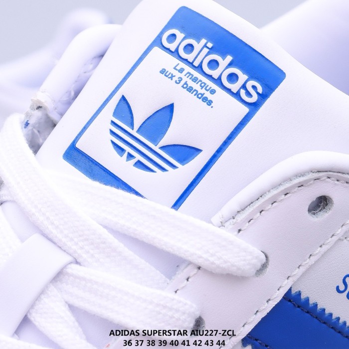 adidas Superstar White Red Blue