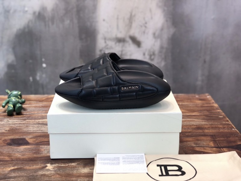 Balmain B-IT Mules Quilted Black