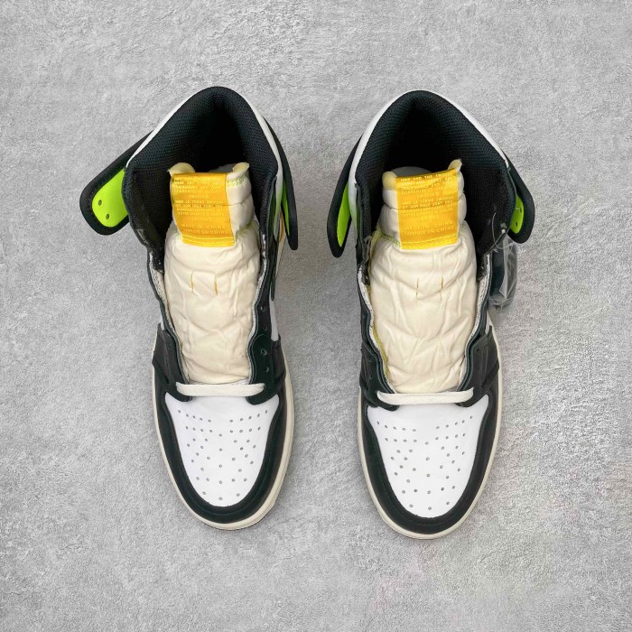 Jordan 1 Retro High White Black Volt University Gold