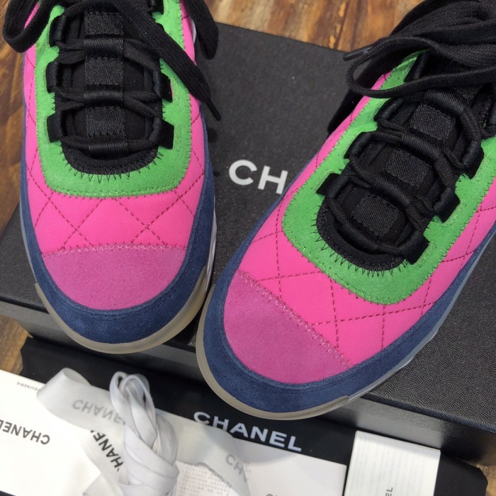Chanel Fabric & Suede Calfskin Low Top Sneaker 7