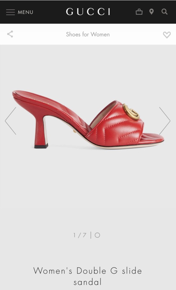 Gucci Women's Double G slide sandal WOMEN 7