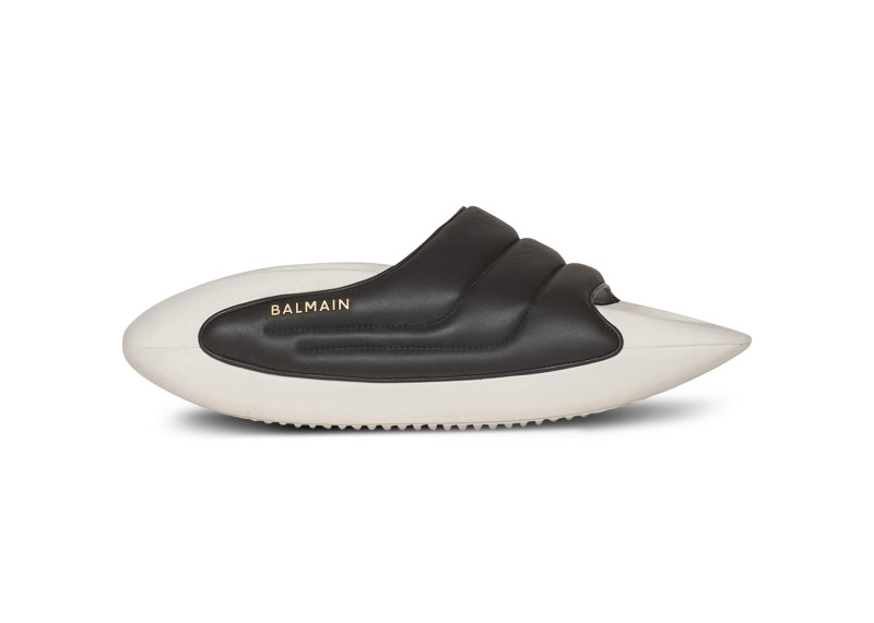 Balmain B-IT Mules Black White
