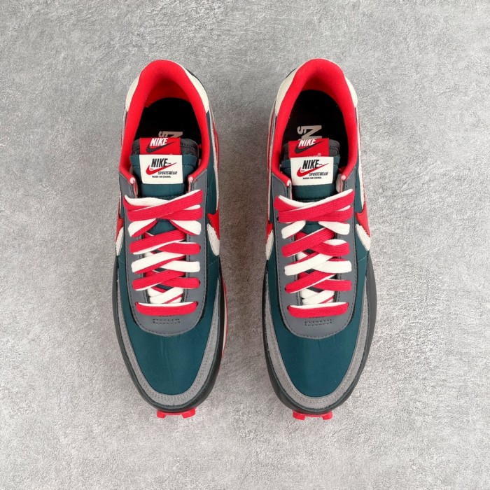 Nike LD Waffle sacai Undercover Midnight Spruce University Red