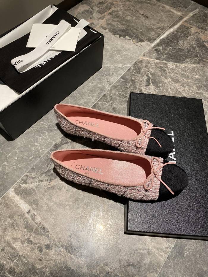 Chanel Ballerinas Fabric & Grosgrain 38
