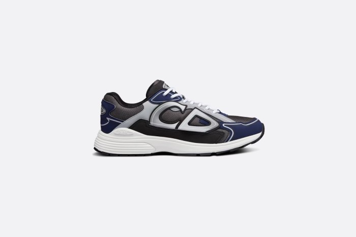 Dior B30 SNEAKERS Anthracite mesh and black, blue and Dior gray technical fabrics