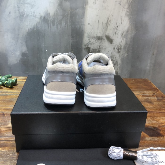 Chanel Fabric & Suede Calfskin Low Top Sneaker 44