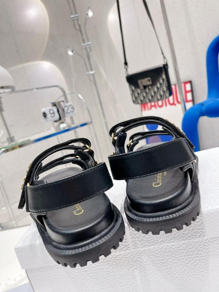 DIOR DIORACT SANDAL Black Lambskin