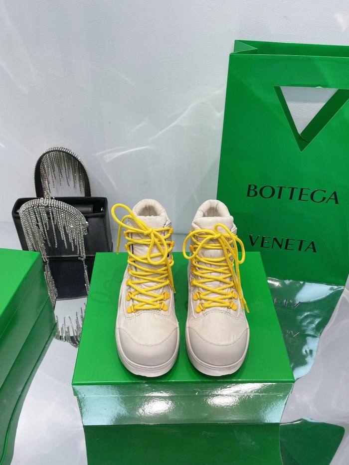 Bottega Veneta Puddle Bomber Lace-up Rubber And Shell Boots 3