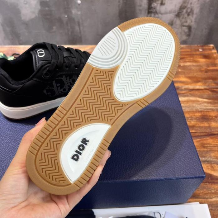 Dior B27 Low ERL Black Smooth Calfskin and Dior Oblique Galaxy Leather