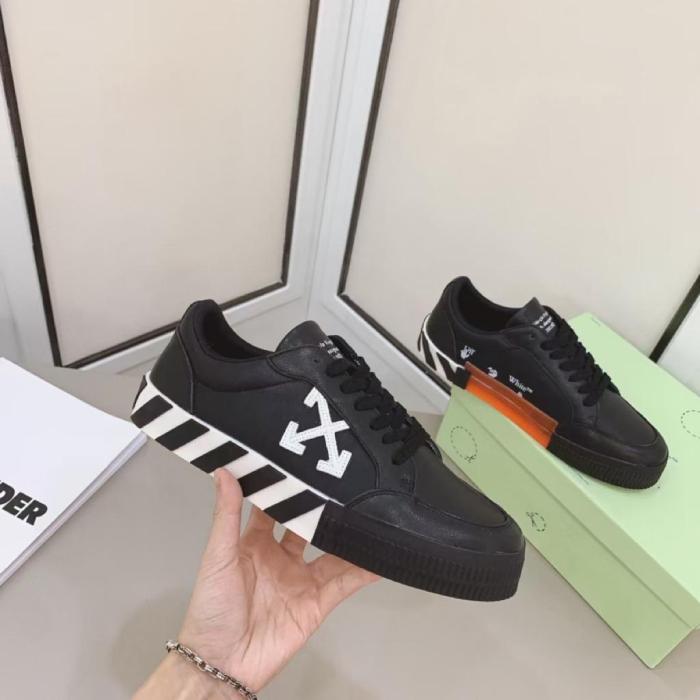 OFF-WHITE Vulc Low Leather Black White FW21