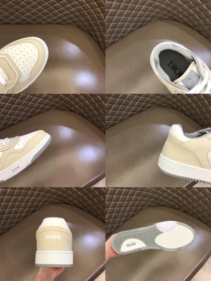 Dior B27 Low Cream White Oblique Leather
