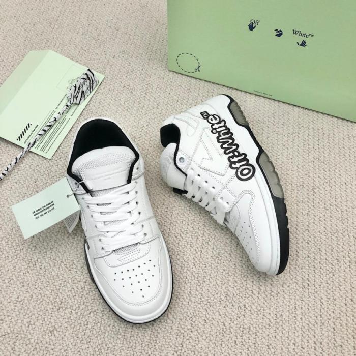OFF-WHITE Out Of Office OOO Low Tops Off-White White Black