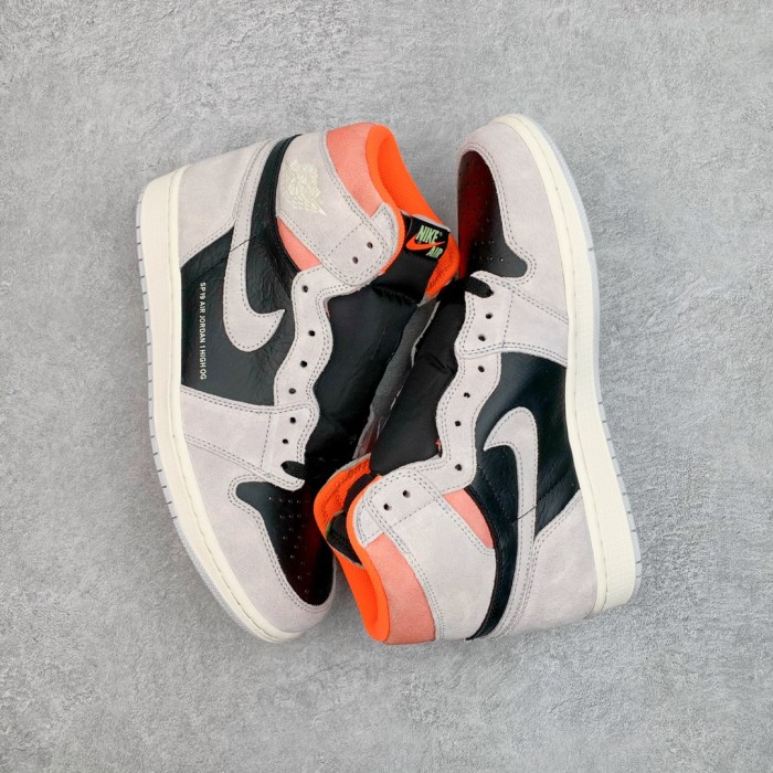 Jordan 1 Retro High Neutral Grey Hyper Crimson