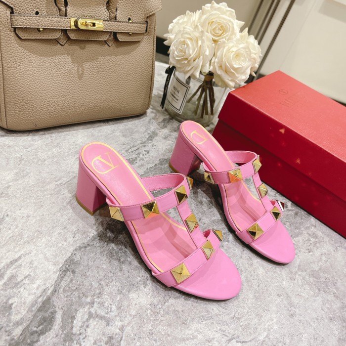 VALENTINO GARAVANI ROMAN STUD HEEL 6CM WOMEN 8