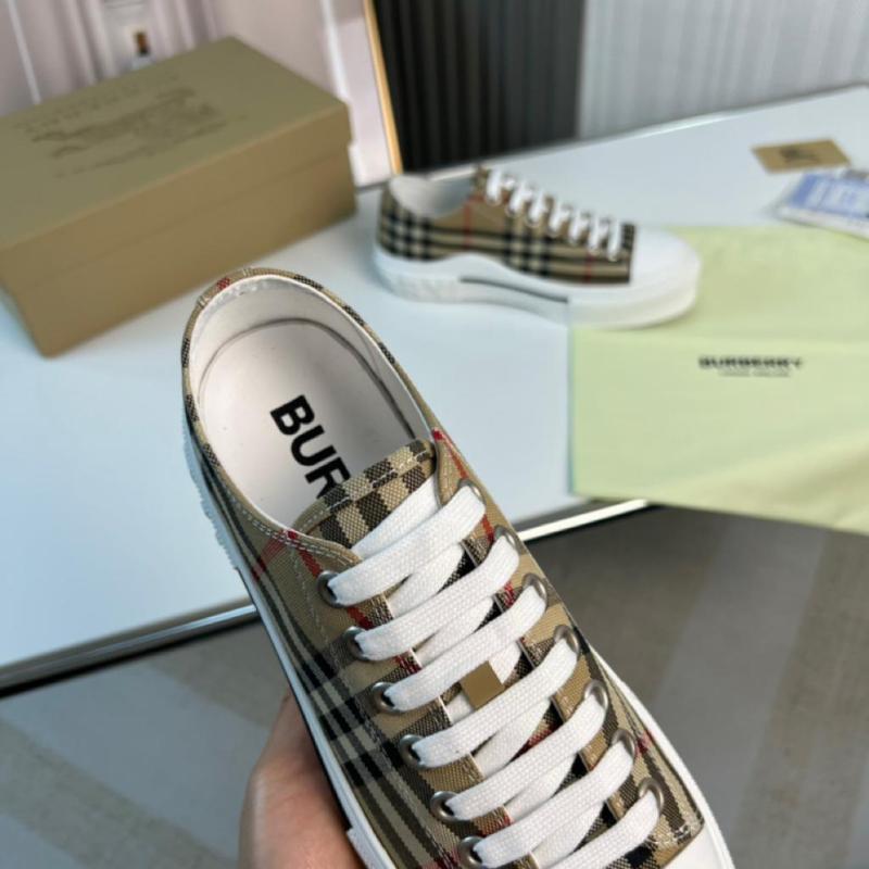 Burberry Vintage Check Cotton Sneakers Archive Beige White