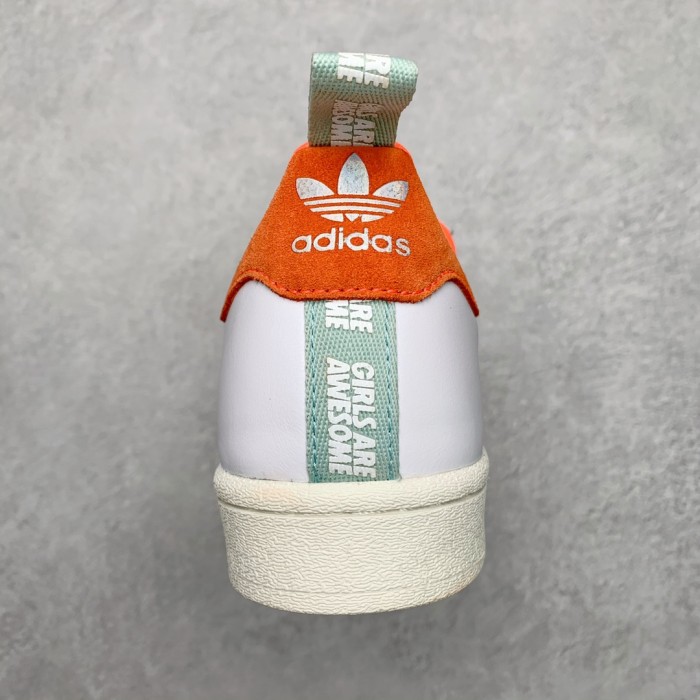 adidas Superstar White Purple Orange