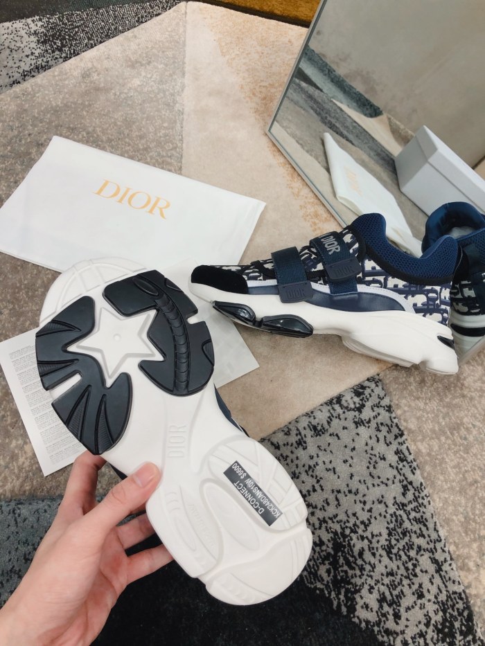 Dior D-Wonder Low Deep Blue White Dior Oblique Technical Fabric (W)