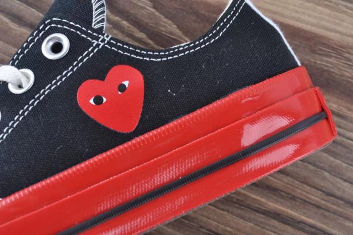 Converse Chuck Taylor All-Star 70 Ox Comme des Garcons PLAY Black Red Midsole