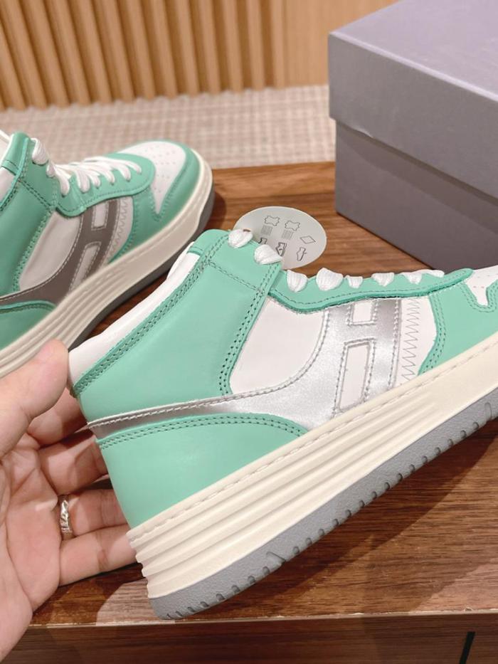 Hogan H630 High Top White Green Silver