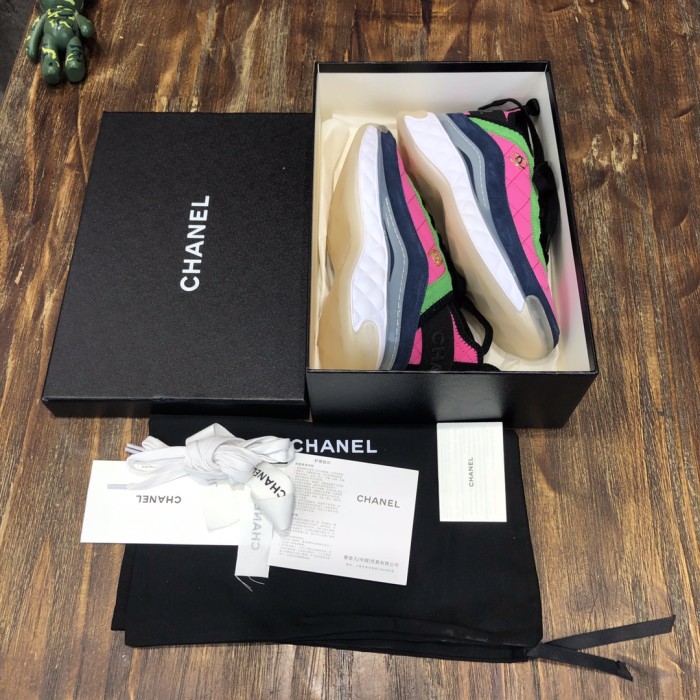 Chanel Fabric & Suede Calfskin Low Top Sneaker 7