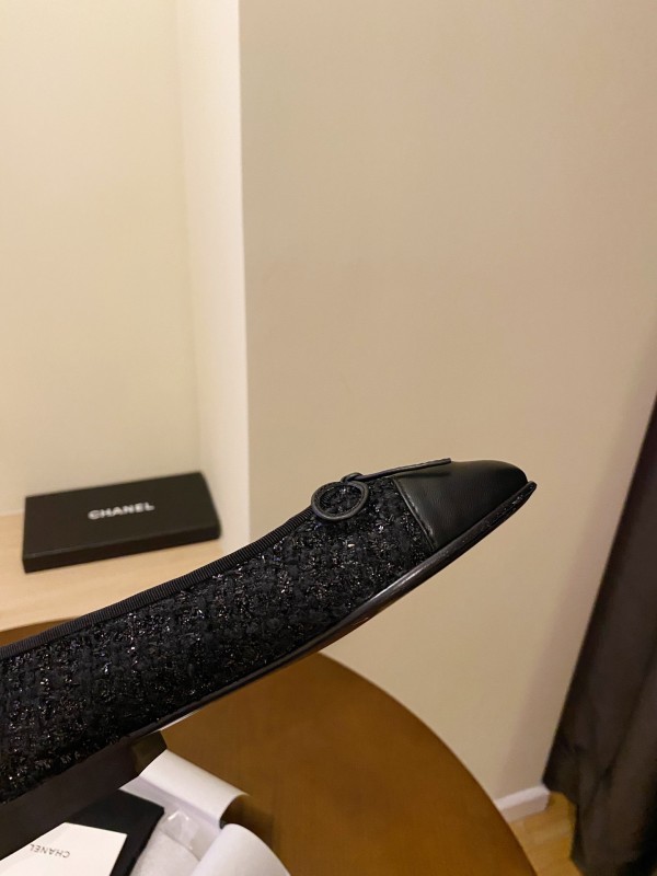 Chanel Ballerinas Fabric & Grosgrain 32