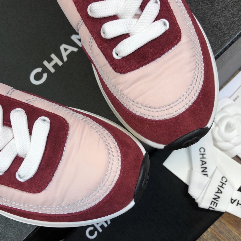 Chanel Fabric & Suede Calfskin Low Top Sneaker 35