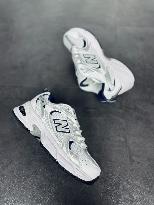 New Balance 530 White Silver Navy