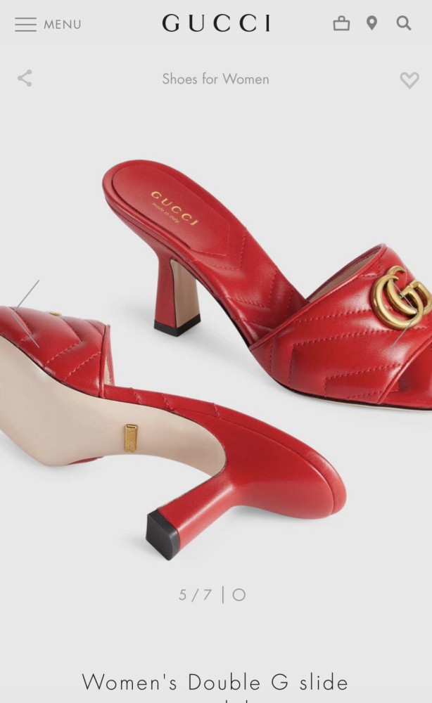 Gucci Women's Double G slide sandal WOMEN 7