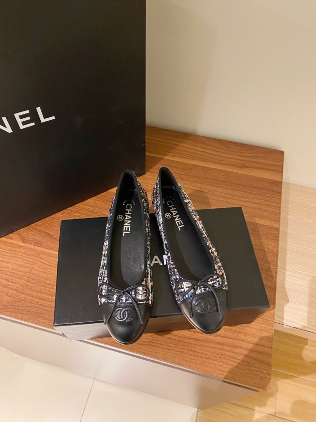 Chanel Ballerinas Fabric & Grosgrain 30