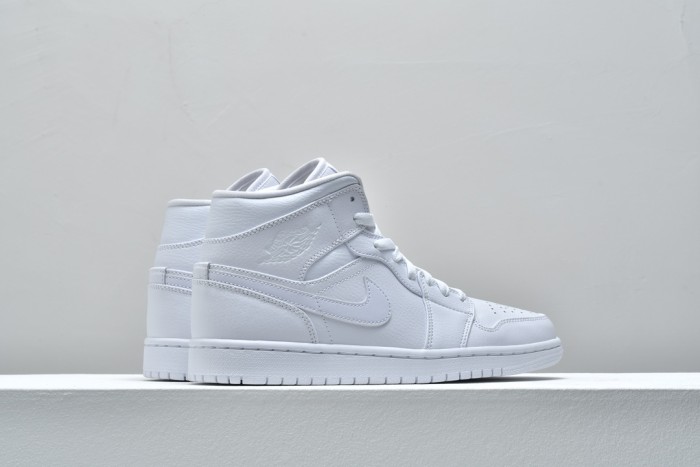 Jordan 1 Mid Triple White