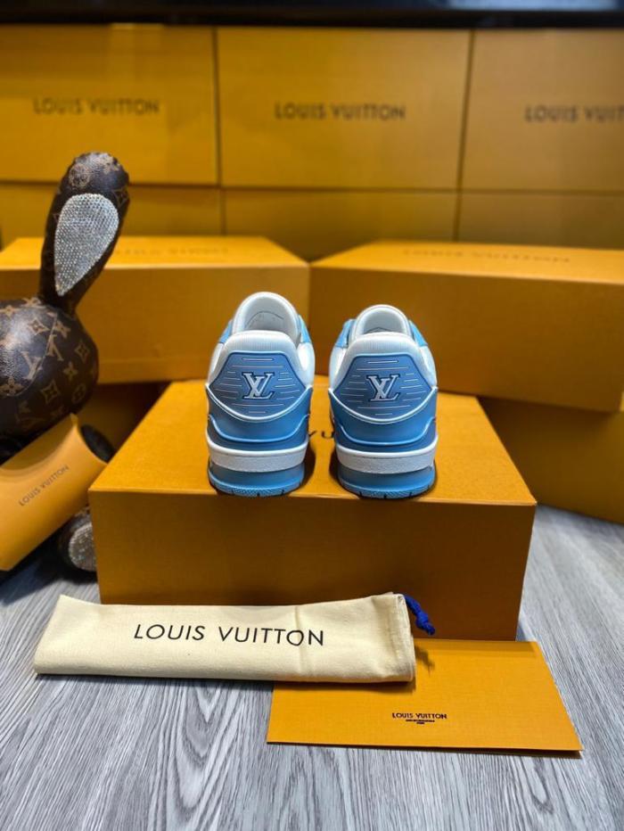 Louis Vuitton Trainer Low White Sky Blue