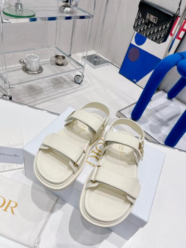 DIORACT SANDAL White Lambskin