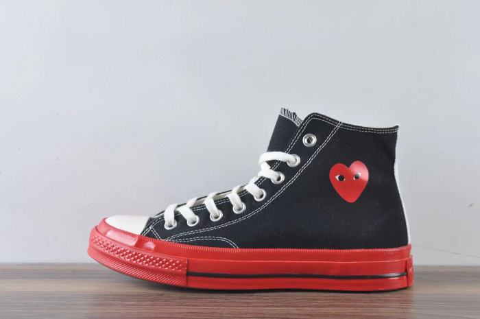 Converse Chuck Taylor All-Star 70 Hi Comme des Garcons PLAY Black Red Midsole