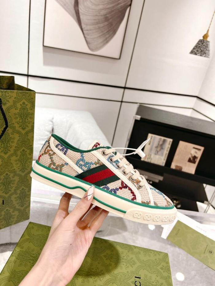 Gucci Tennis 1977 GG Logo White Multi