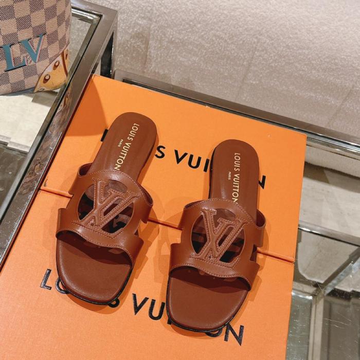 Louis Vuitton LV Isola Flat Mule COGNAC