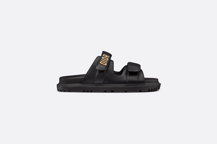 DIOR DIORACT SLIDE Black Lambskin