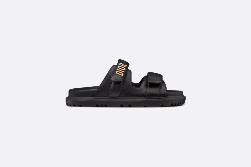 DIOR DIORACT SLIDE Black Lambskin