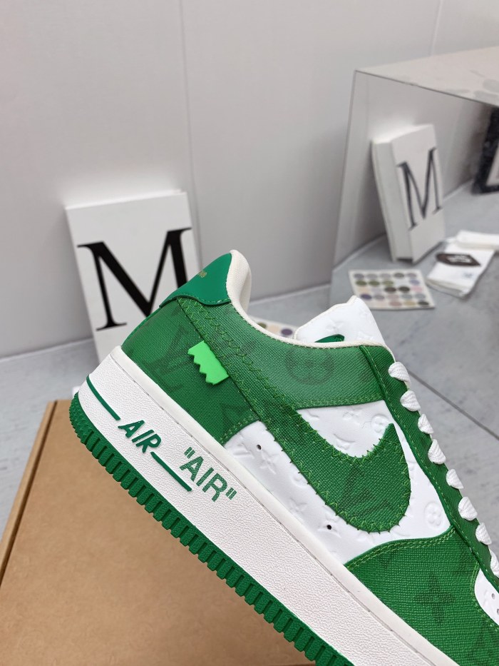 Louis Vuitton Nike Air Force 1 Low By Virgil Abloh White Green