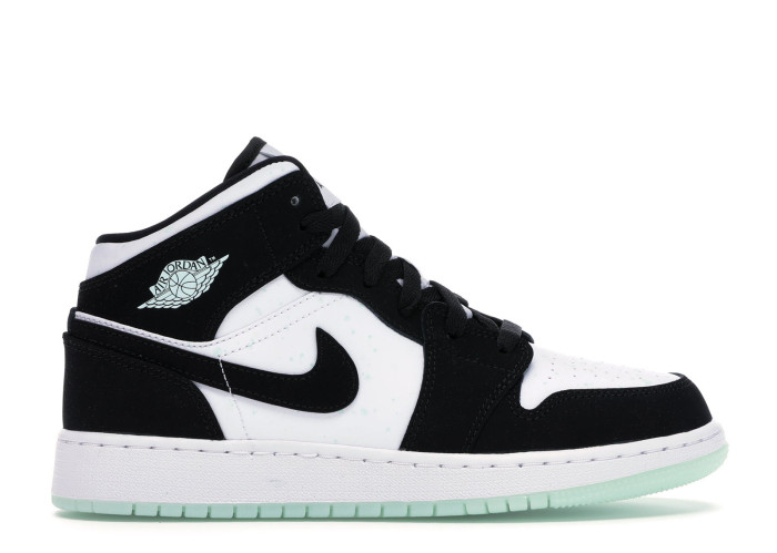 Jordan 1 Mid White Black Teal Tint