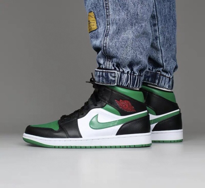 Jordan 1 Mid Green Toe