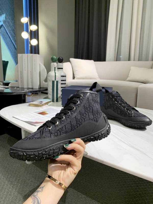 Dior B28 High-Top Oblique Jacquard and Rubber Sneaker 5