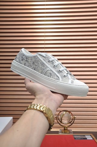 Dior Walk'N'Dior Low Emborider Gray Flower