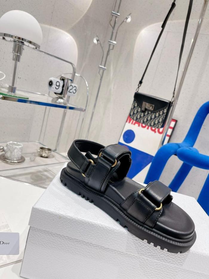 DIOR DIORACT SANDAL Black Lambskin