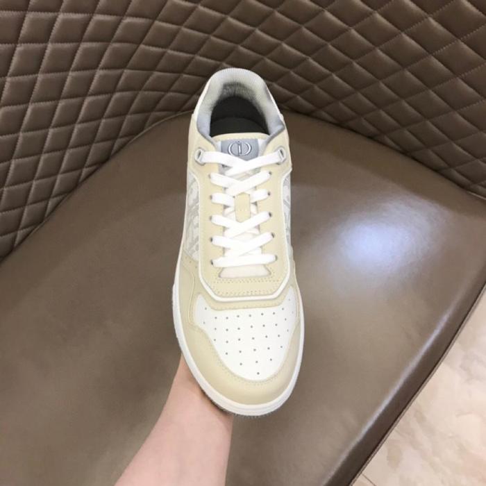 Dior B27 Low Cream White Oblique Leather