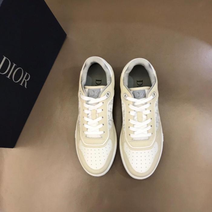 Dior B27 Low Cream White Oblique Leather